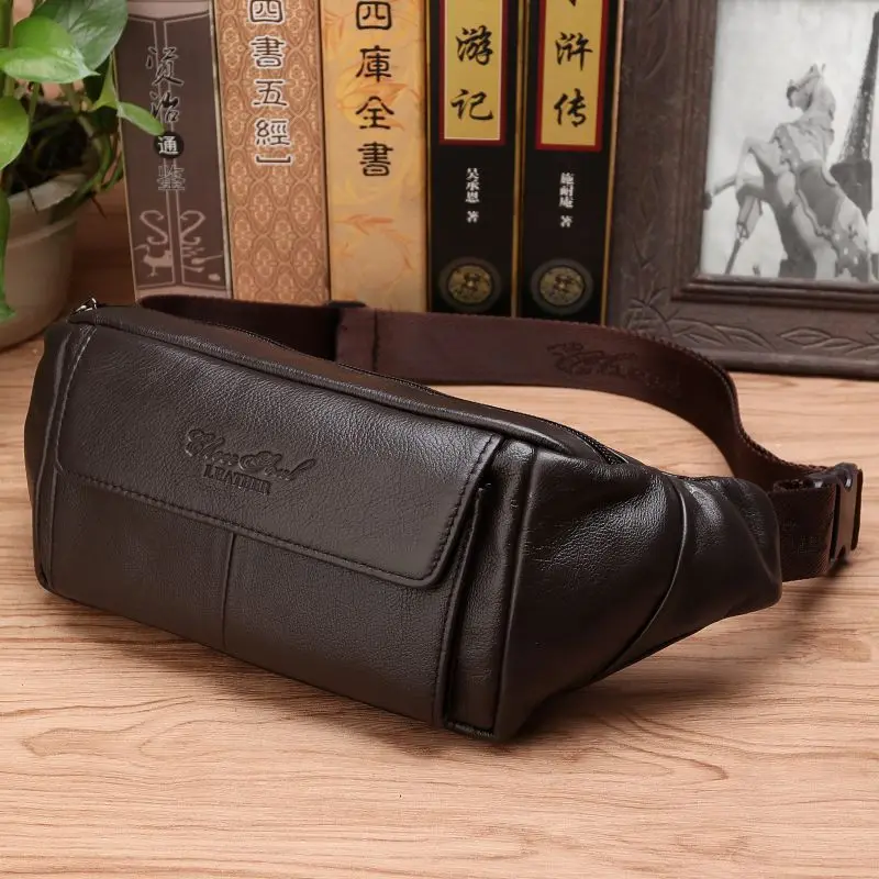 Travel Accessories Men - Bolsa de Cintura Masculina em Couro