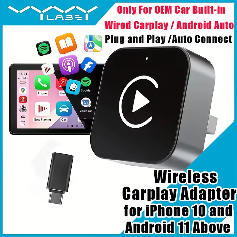 Travel Plug Type C - Adaptador CarPlay Sem Fio 2 em
