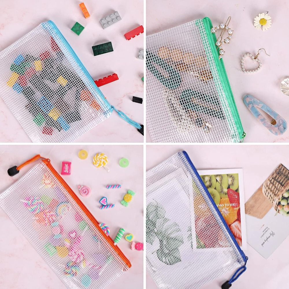 Document Organizer Folder - Sacos de maquiagem cosmética malha zíper