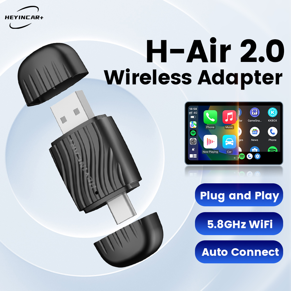 Travel Plug Type C - Adaptador Sem Fio HEYINCAR 2 em