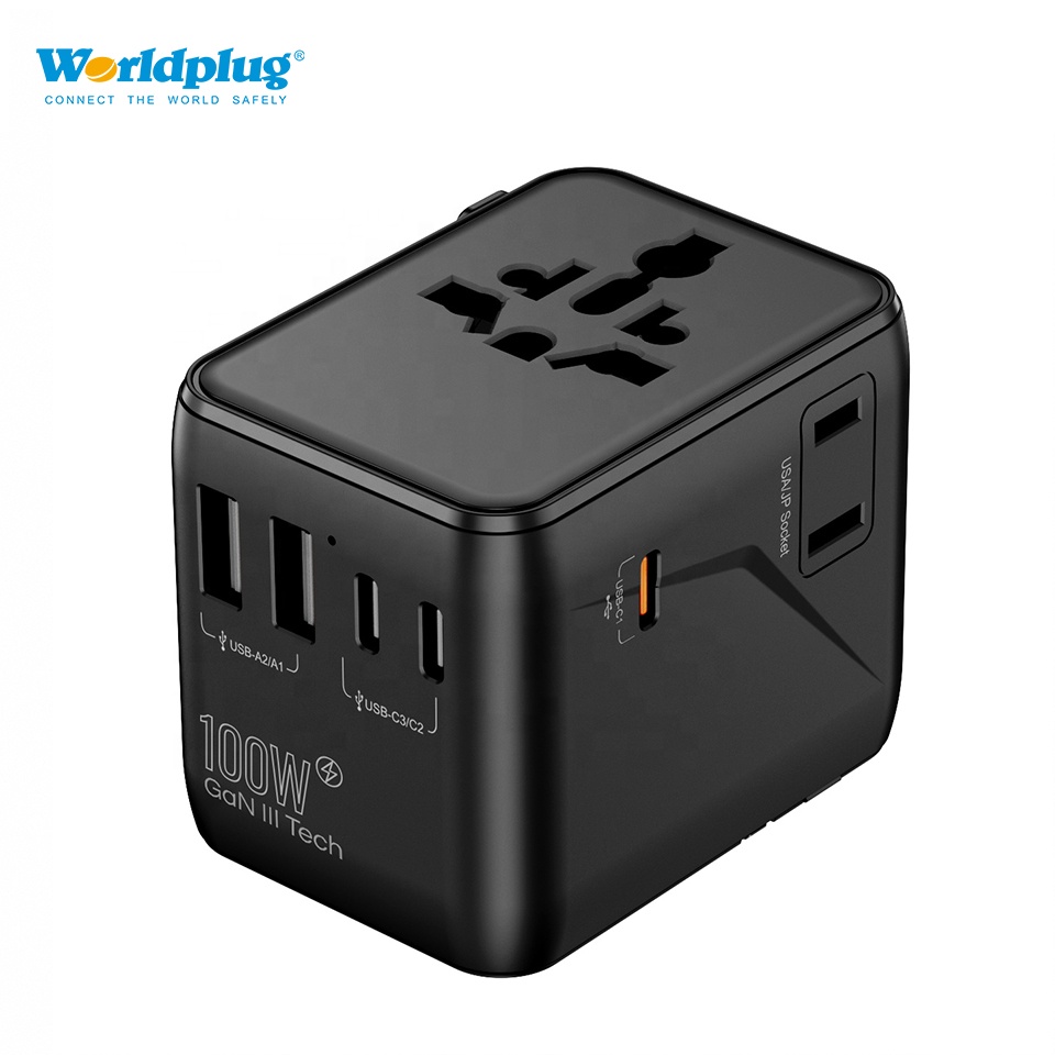 Travel Adapter Universal - Carregador Rápido PD 100W GaN, Adaptador