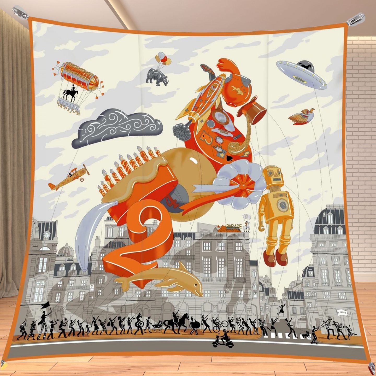 Travel Accessories For Elderly - Lenço Quadrado de Seda Twill de