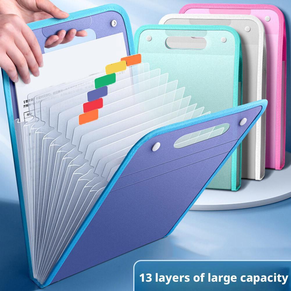 Document Organizer Folder - Pastas de Arquivo com 13 Bolsos,