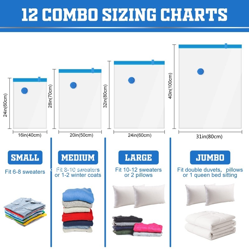 1/3/5PCS Saco a Vácuo e Capa p - Compression Bag Vacuum avaliação e preço