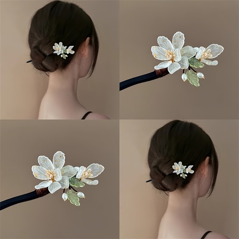 1pc novo chinês magnólia flor  - Travel Hair Accessories avaliação e preço
