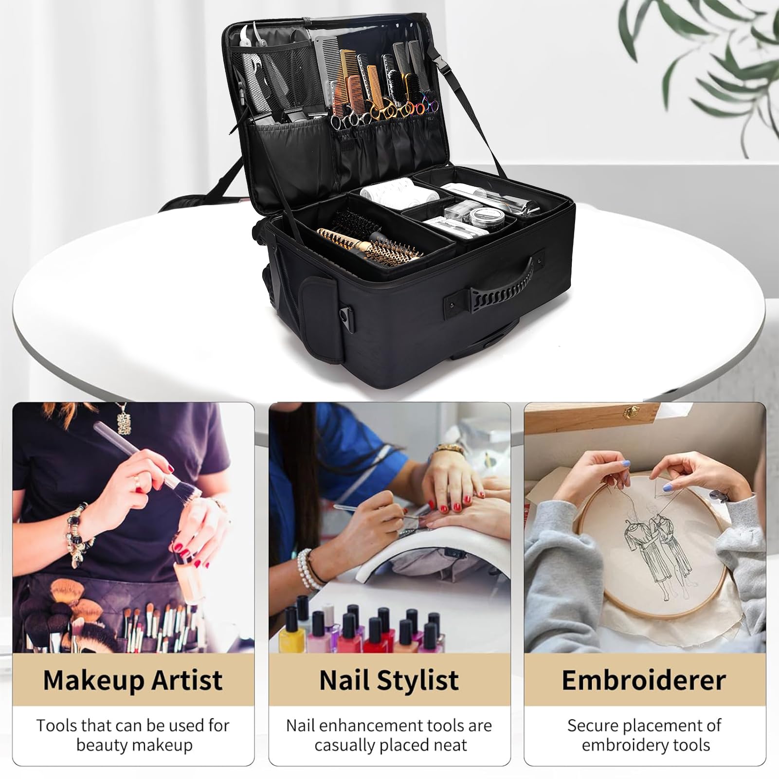 Salon Rolling Makeup Case Trai - Travel Accessories For Train avaliação e preço