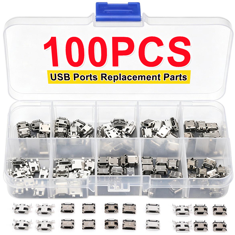 100 Peças/Pacote, 10 Tipos de  - Travel Plug Type C avaliação e preço