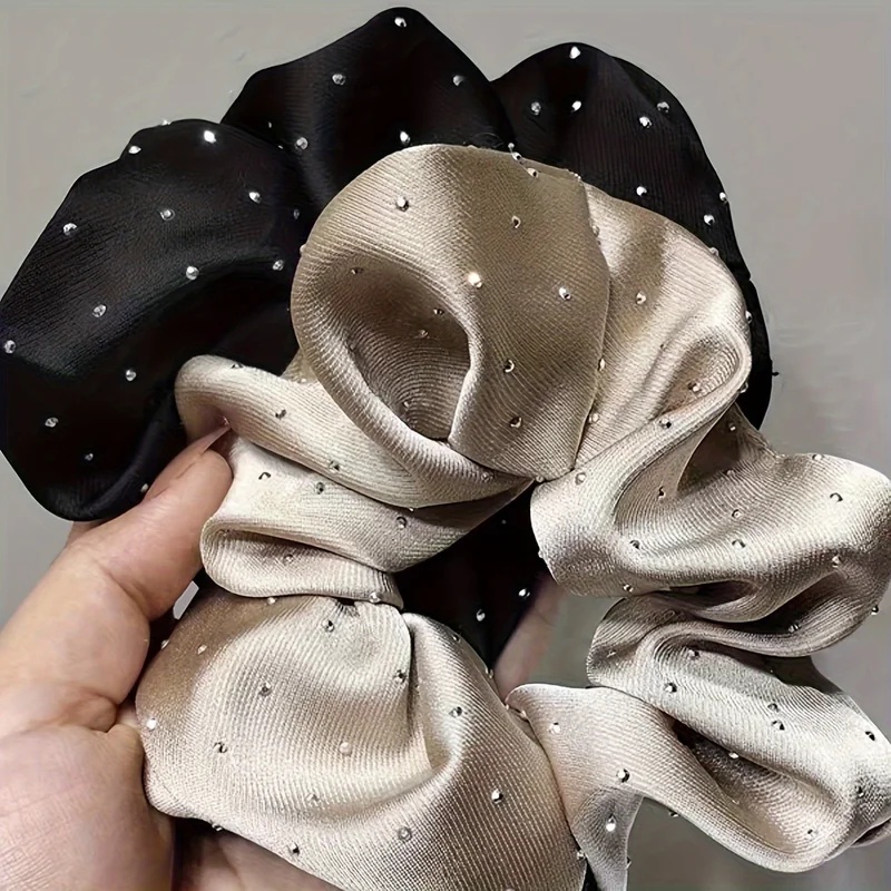 1/3PCS Scrunchies de Cetim com - Travel Accessories For Elderly avaliação e preço