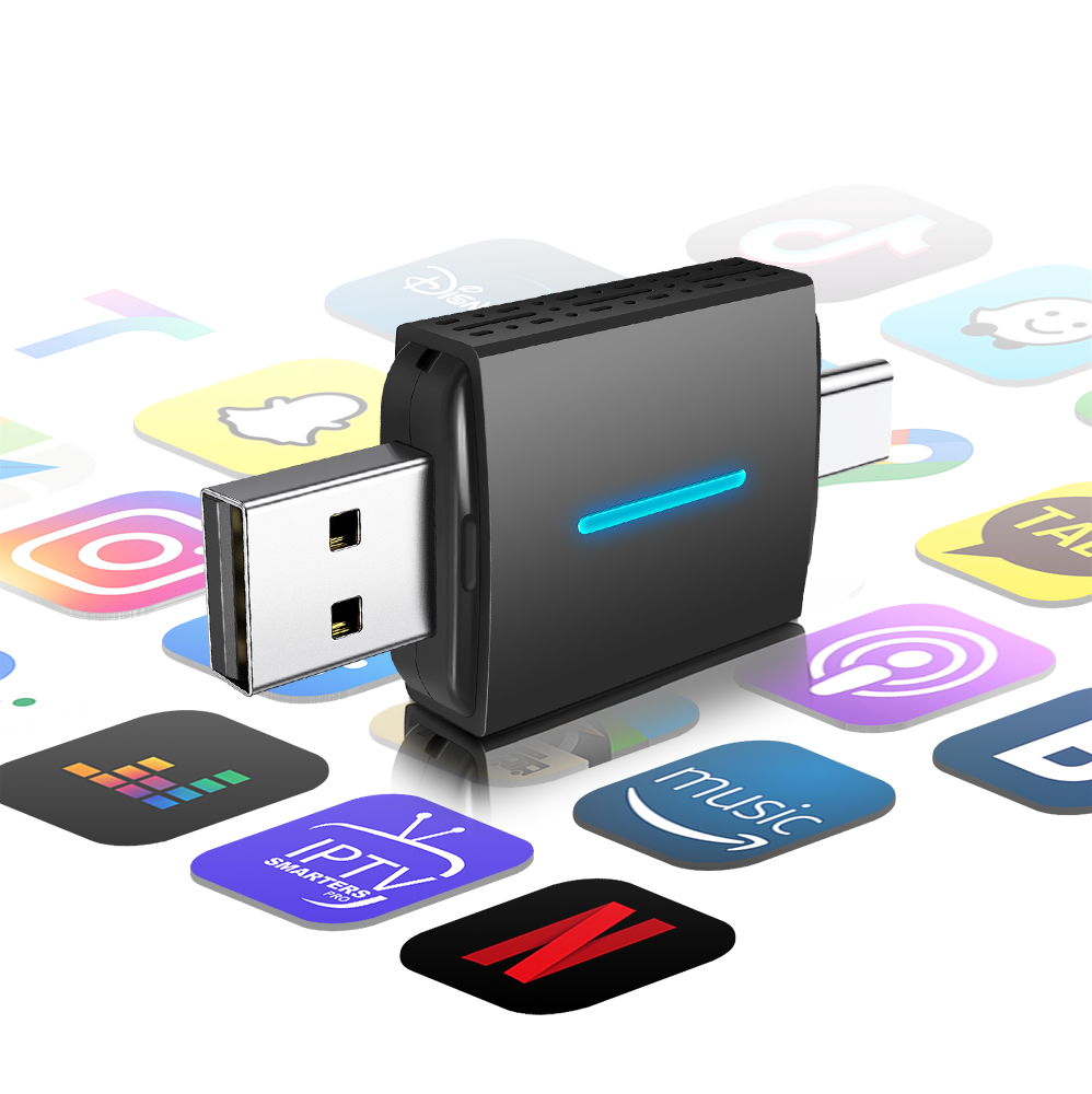 Dongle 2 em 1 para Carplay sem - Travel Plug Type C avaliação e preço